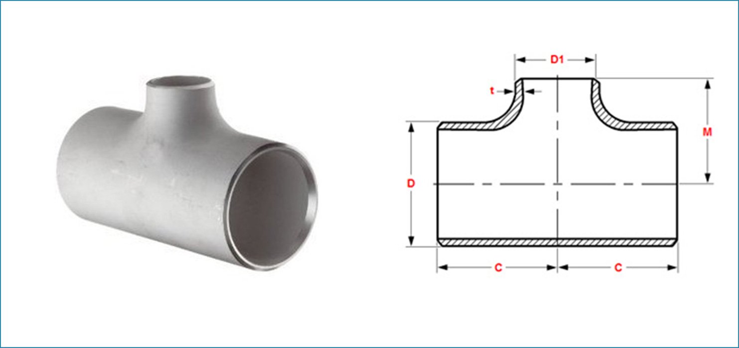 ASME B16.9 Buttweld Reducing / Unequal Tee
