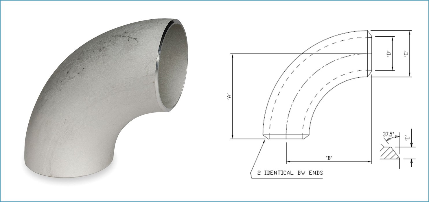 ASME B16.9 Buttweld 180 Deg. Pipe Elbow