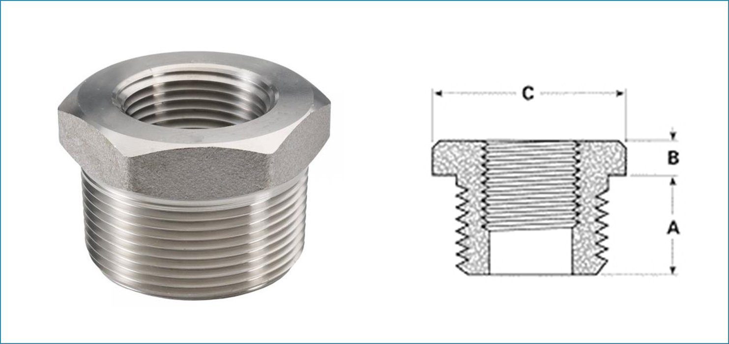 ASME B16.11 Threaded / Screwed Bushing