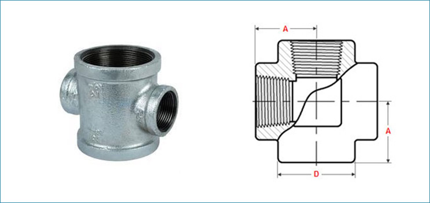 ASME B16.11 Threaded / Screwed Unequal Cross